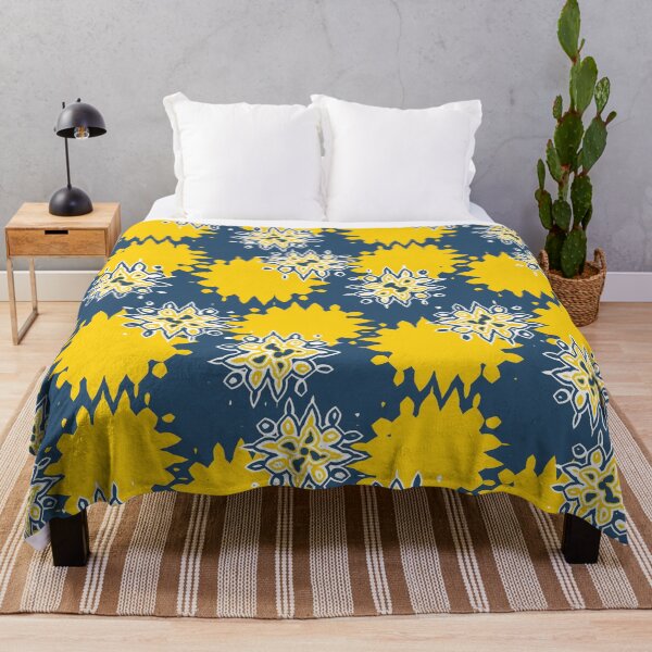 Item preview, Yellow and blue crisp shapes pattern designed and sold by flamendes.