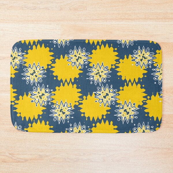 Item preview, Yellow and blue crisp shapes pattern designed and sold by flamendes.