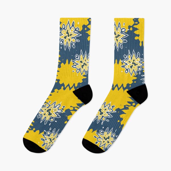 Item preview, Yellow and blue crisp shapes pattern designed and sold by flamendes.