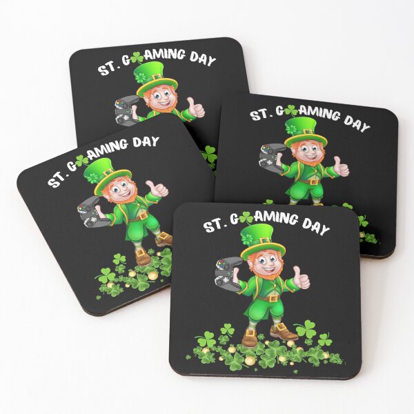 Item preview, SAINT GAMING DAY FUNNY LEPRECHAUN HOLDING A GAME CONTROLLER designed and sold by kammouri.