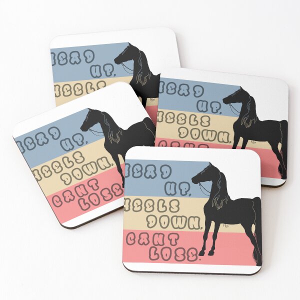 Item preview, “Head up heels down can’t loose” Equestrian inspiration quote designed and sold by Fanatikusnferal.