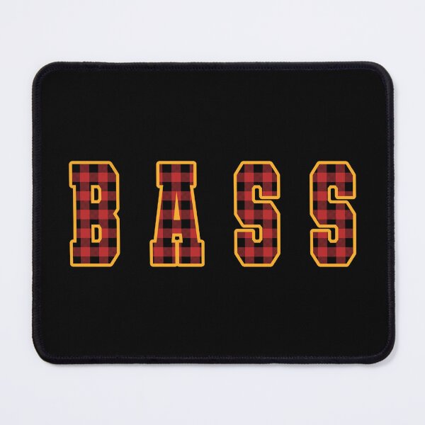 Item preview, BASS Written In Red Plaid Varsity Letters designed and sold by Grepthor.