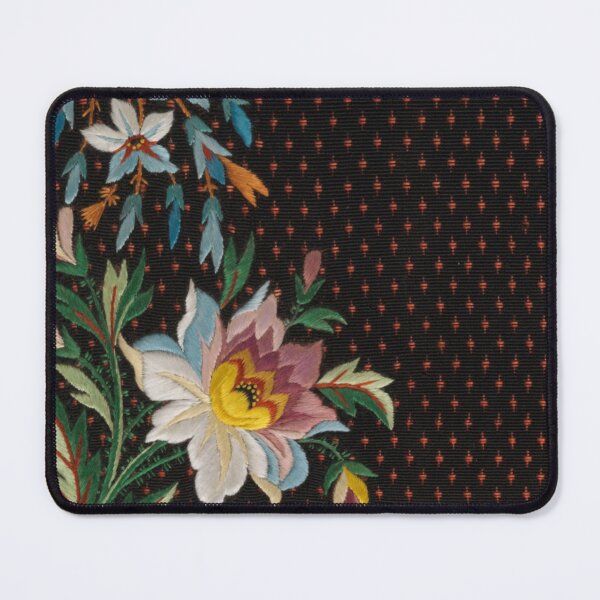 Item preview, Floral Embroidery on Black Dots designed and sold by AnimaliaStar.