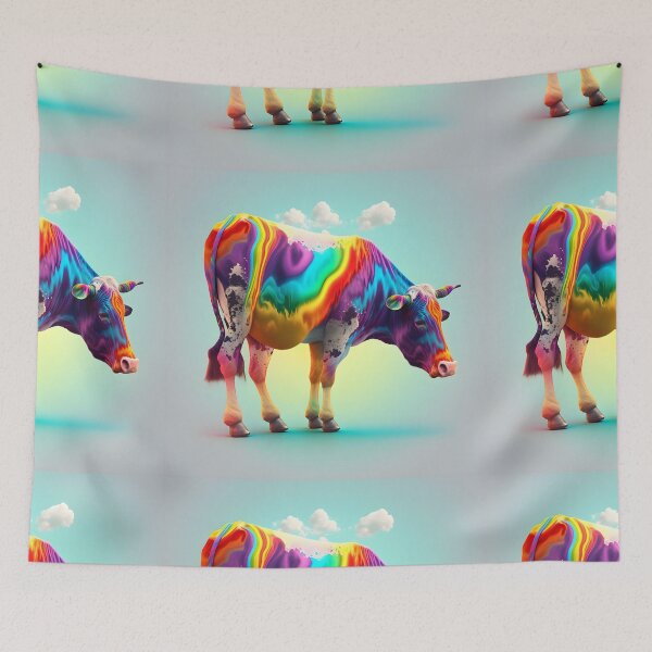Item preview, Psychedelic Cow - Animal Art designed and sold by Chrisjeffries24.