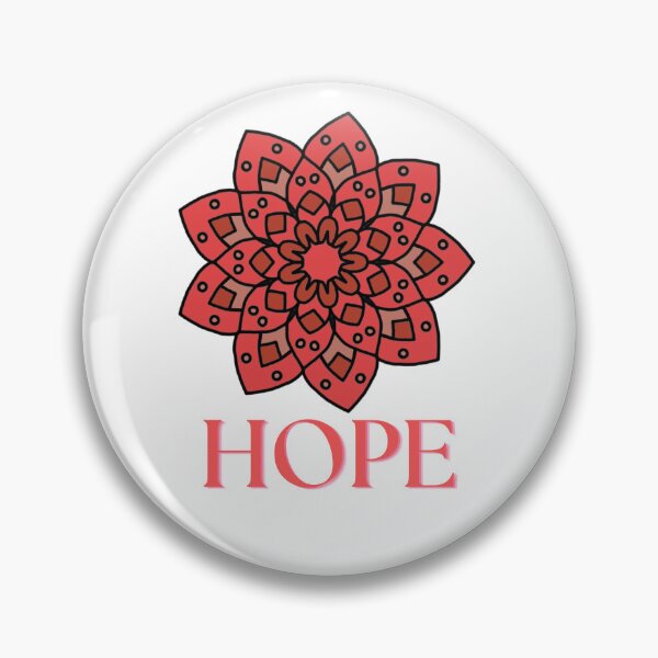 Item preview, Orange Flower Mandala Hope designed and sold by Tere-Ideas-Live.