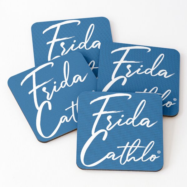 Item preview, Blue Text W back Cat Frida Cathlo version of - Frida Kahlo designed and sold by Jaime Ortiz.