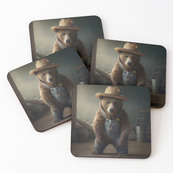 Item preview, Bear in Overalls- Animal Art designed and sold by Chrisjeffries24.