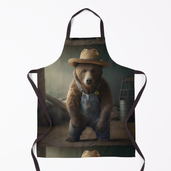 Artikelvorschau, Bear in Overalls- Animal Art entworfen und verkauft von Chrisjeffries24.
