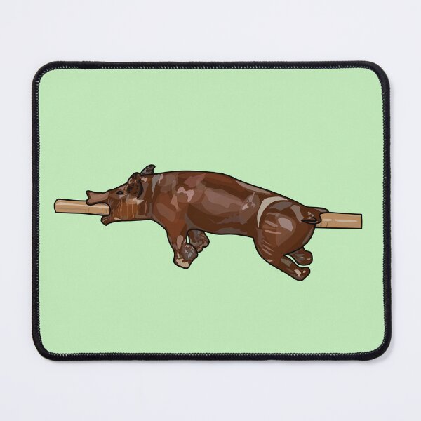 Item preview, Pig roast / hog roast cartoon illustration designed and sold by Misscartoon.