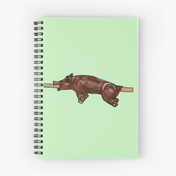 Item preview, Pig roast / hog roast cartoon illustration designed and sold by Misscartoon.