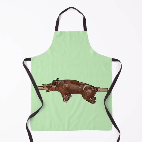Item preview, Pig roast / hog roast cartoon illustration designed and sold by Misscartoon.