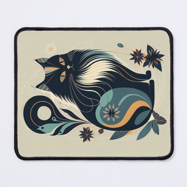 Aperçu de l'œuvre Boho Cat 20 Abstract Art Print Peinture Décoration murale créée et vendue par winterkitty88.