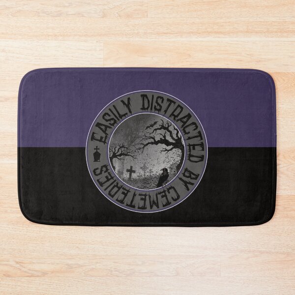 Item preview, Easily Distracted by Cemeteries Graveyard Tombstone designed and sold by NoBonesLife.