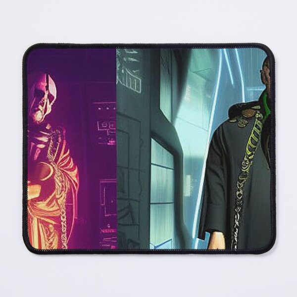 Item preview, Cyberpunk Aleister Crowley The Great Beast of Thelema painted in a Surrealist and Impressionist style designed and sold by Ataraxia  Apparel.