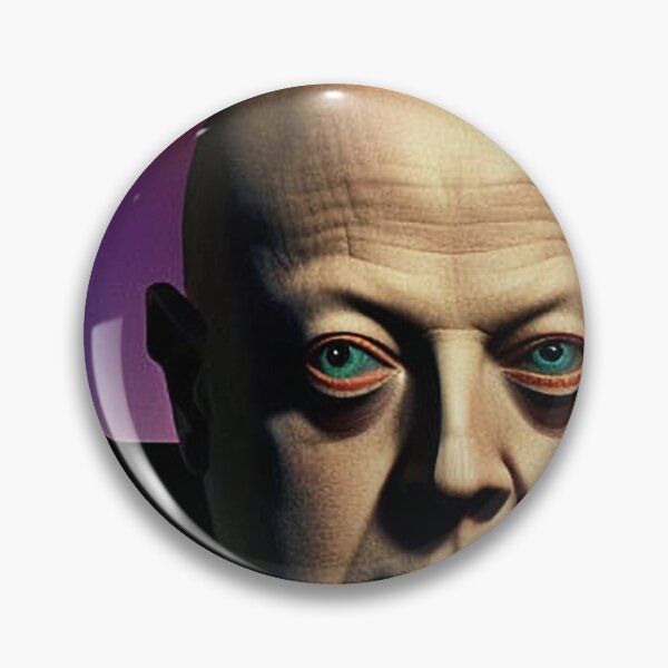 Item preview, Cyberpunk Portrait of  Aleister Crowley The Great Beast of Thelema painted in a Surrealist and Impressionist style designed and sold by Ataraxia  Apparel.