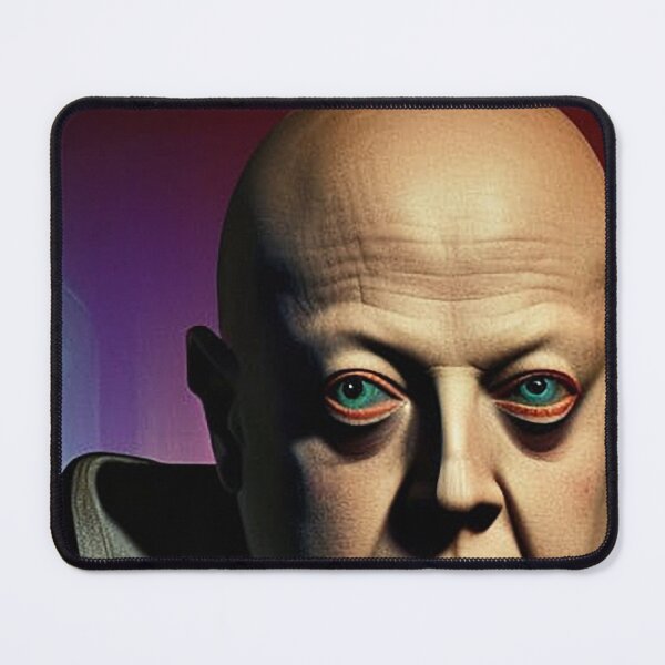 Item preview, Cyberpunk Portrait of  Aleister Crowley The Great Beast of Thelema painted in a Surrealist and Impressionist style designed and sold by Ataraxia  Apparel.