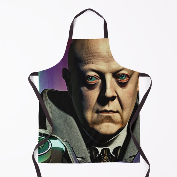 Item preview, Cyberpunk Portrait of  Aleister Crowley The Great Beast of Thelema painted in a Surrealist and Impressionist style designed and sold by Ataraxia  Apparel.