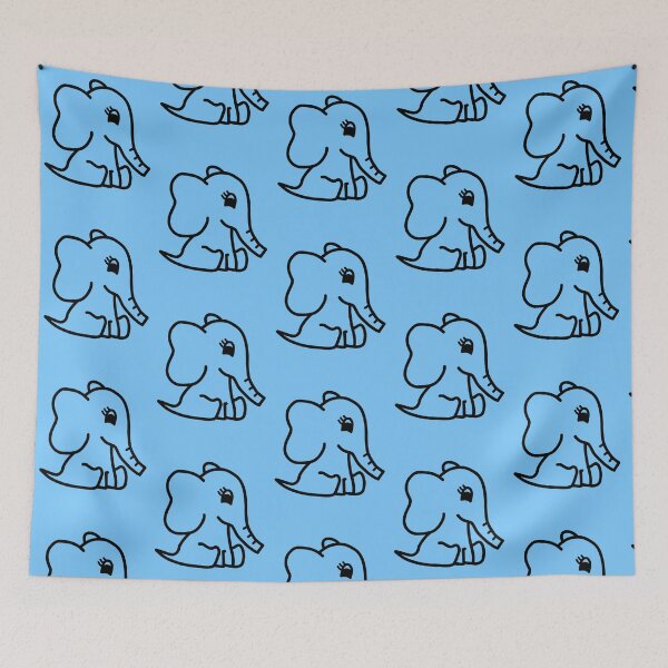 Item preview, Cute Little Baby Elephant - Black designed and sold by LadySquiggle.