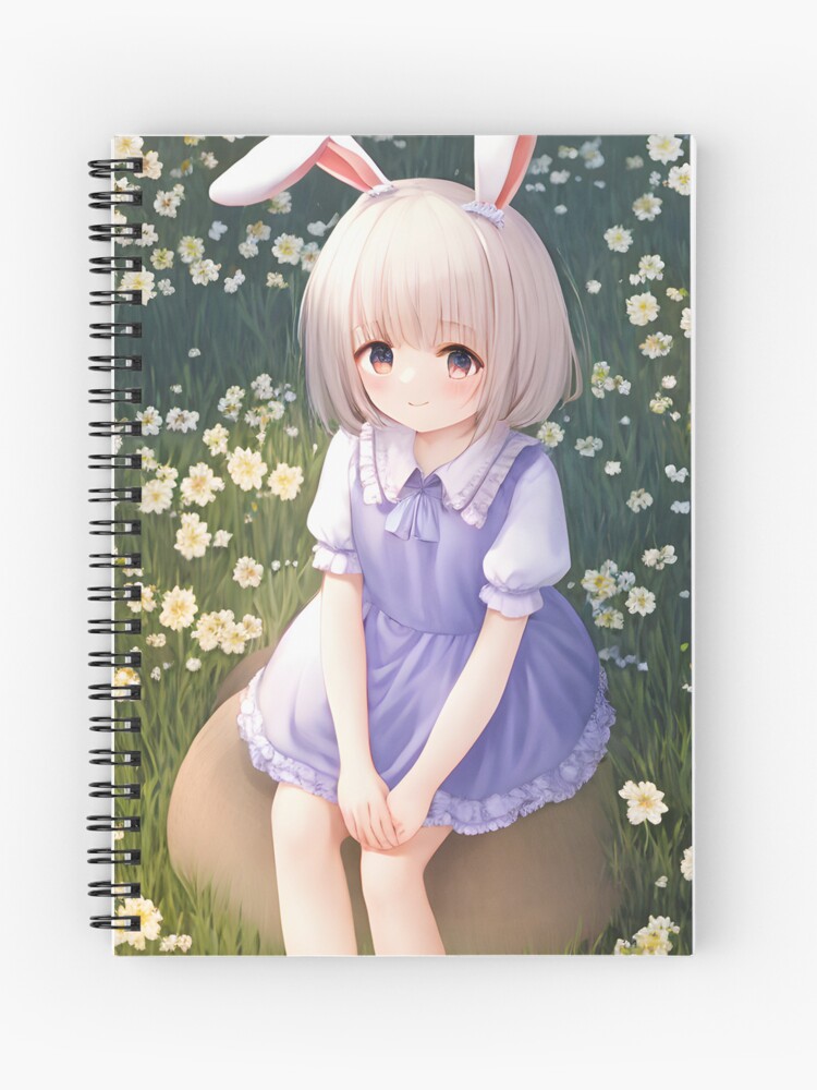 Cute Anime Girl Spiral Notebook for Sale by Pjanus