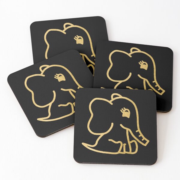 Item preview, Cute Little Baby Elephant - Gold designed and sold by LadySquiggle.
