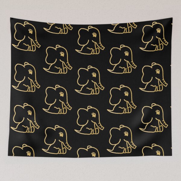 Item preview, Cute Little Baby Elephant - Gold designed and sold by LadySquiggle.