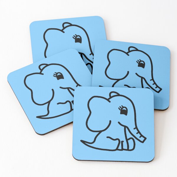 Item preview, Cute Little Baby Elephant - Black designed and sold by LadySquiggle.