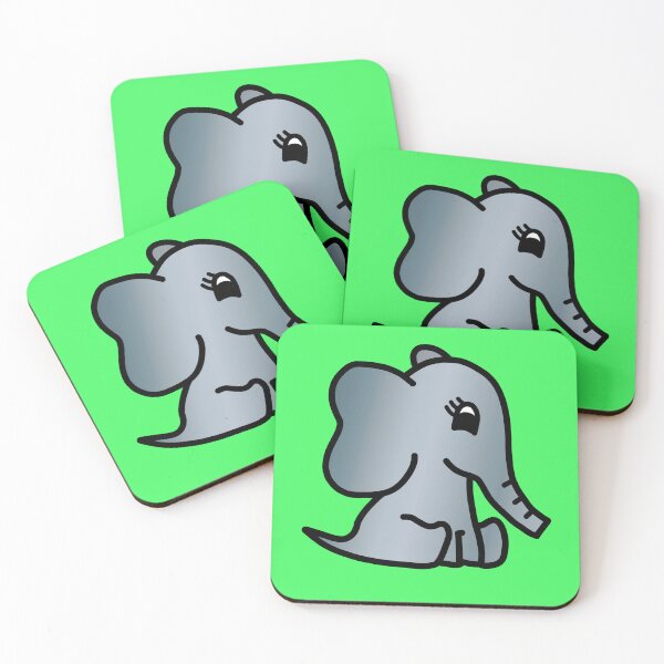 Item preview, Cute Little Baby Elephant - Colour designed and sold by LadySquiggle.