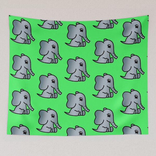 Item preview, Cute Little Baby Elephant - Colour designed and sold by LadySquiggle.