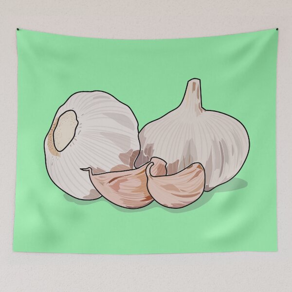 Item preview, Garlic cartoon illustration designed and sold by Misscartoon.