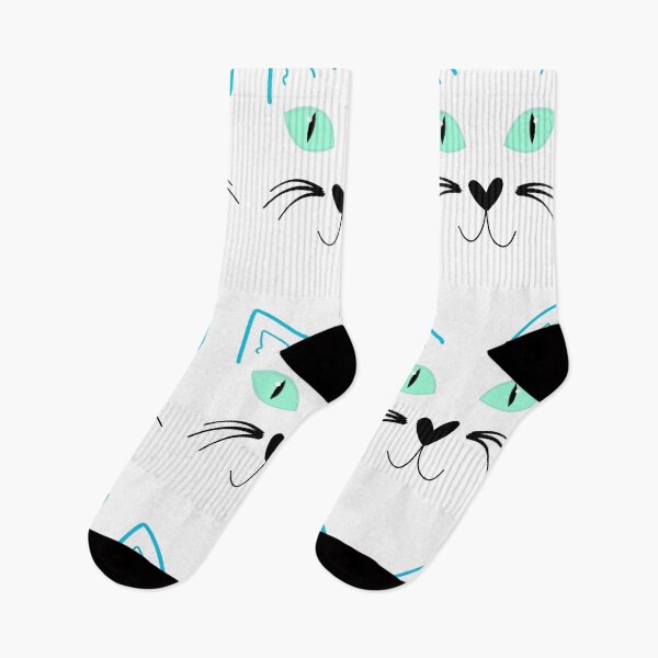 Item preview, Floating cat illustration with teal eyes.  designed and sold by murielsfaith.