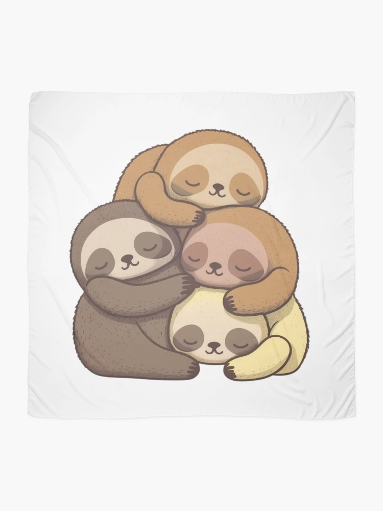 Thumbnail 2 of 3, Scarf, Sloth Stack designed and sold by CreationExpress.