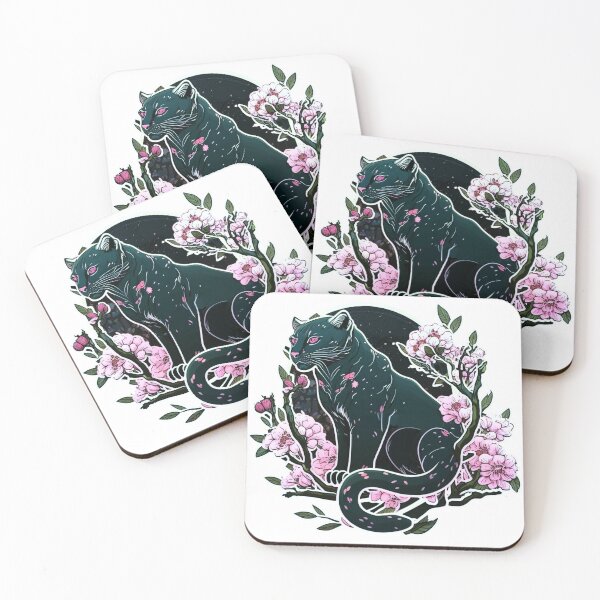 Item preview, Panther and Cherry Blossoms designed and sold by NightPanthers.