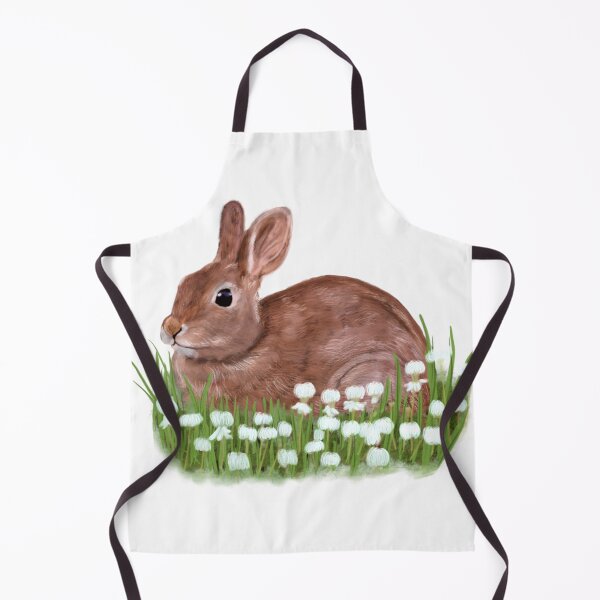 Item preview, Eastern Cottontail Rabbit in Clover Illustration designed and sold by ModelOrganism.