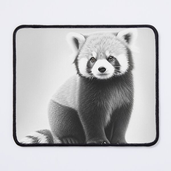Item preview, Black and white Red Panda pencil drawing designed and sold by Pencil-Art.