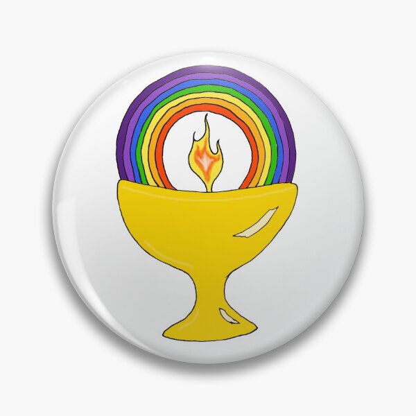 Item preview, Rainbow Flaming Chalice designed and sold by ingridthecrafty.