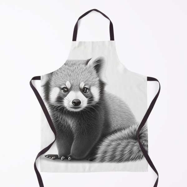 Item preview, Black and white Red Panda pencil drawing designed and sold by Pencil-Art.