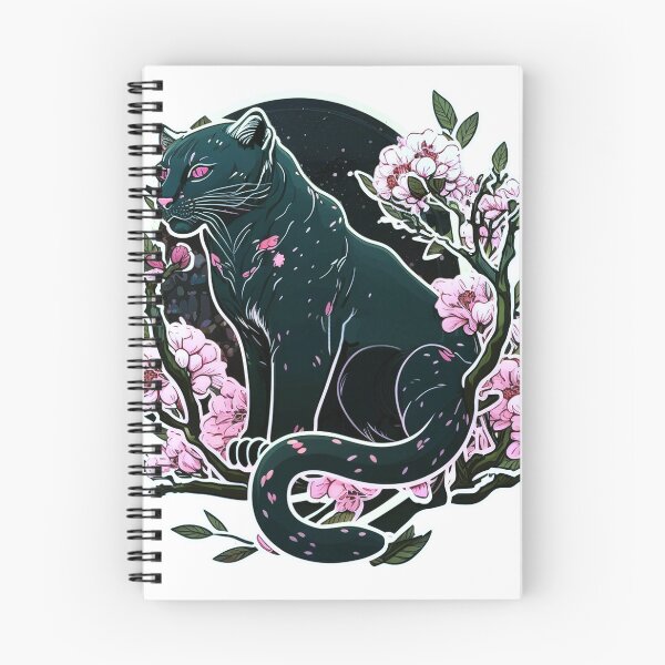 Item preview, Panther and Cherry Blossoms designed and sold by NightPanthers.