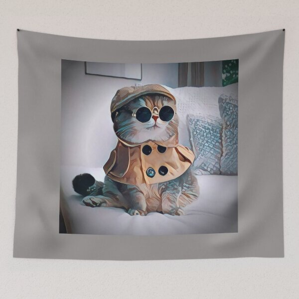 Item preview, Cat Lover Inspector Cat Art Print - For a cat lover, for a cat owner, decorating print. designed and sold by Wentoo.