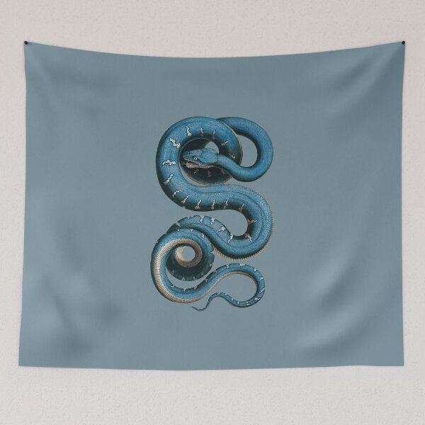 Item preview, Blue Snake Engraving - on Blue designed and sold by boltjesdesign.