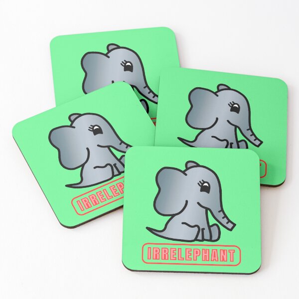 Item preview, Irrelephant - Elephant Pun with Cute Little Baby Elephant designed and sold by LadySquiggle.