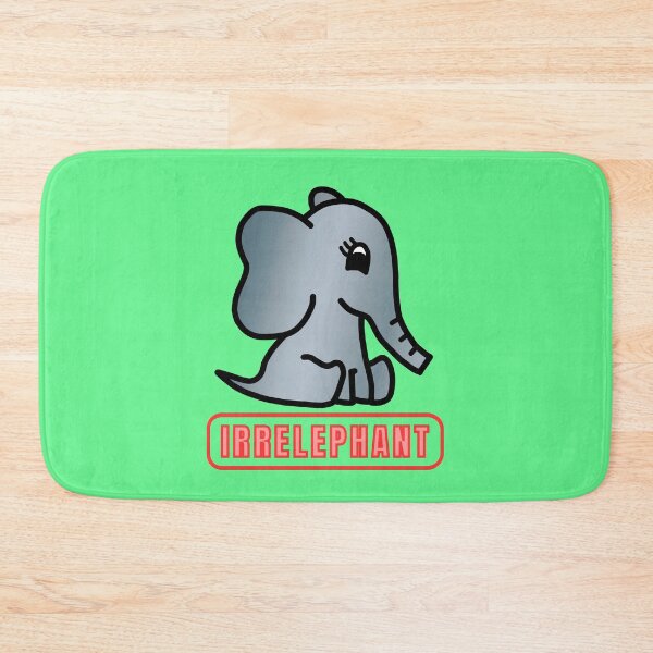 Item preview, Irrelephant - Elephant Pun with Cute Little Baby Elephant designed and sold by LadySquiggle.
