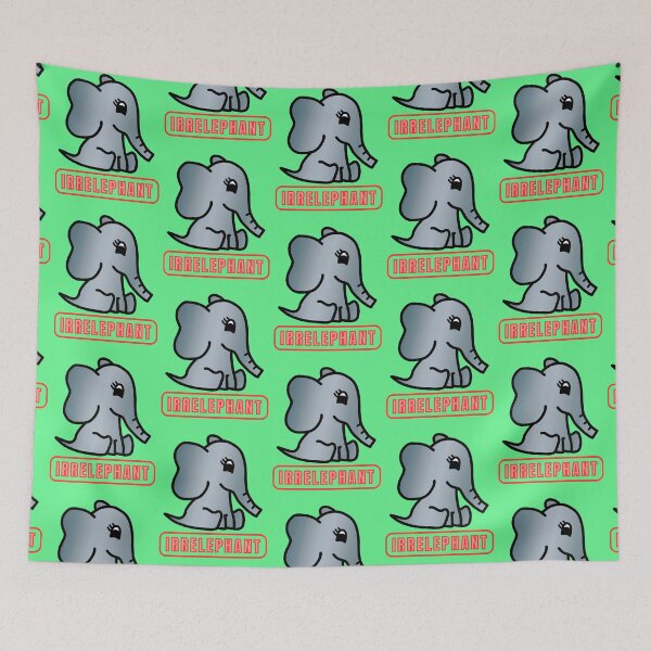 Item preview, Irrelephant - Elephant Pun with Cute Little Baby Elephant designed and sold by LadySquiggle.