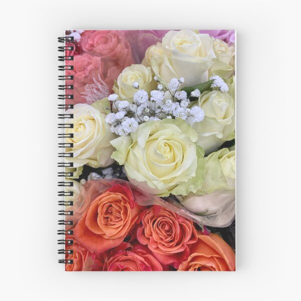 Item preview, Bouquets of Multi-Colored Pale Yellow, Light Pink, Coral, Dark Pink Roses Variegated  designed and sold by RingDeer.