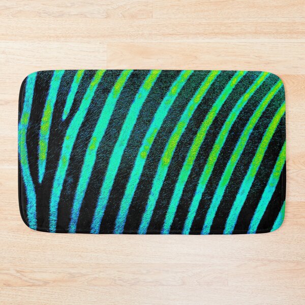 Artikelvorschau, Elektrische Zebrastreifen in Neontürkis entworfen und verkauft von WildArtDesigns.