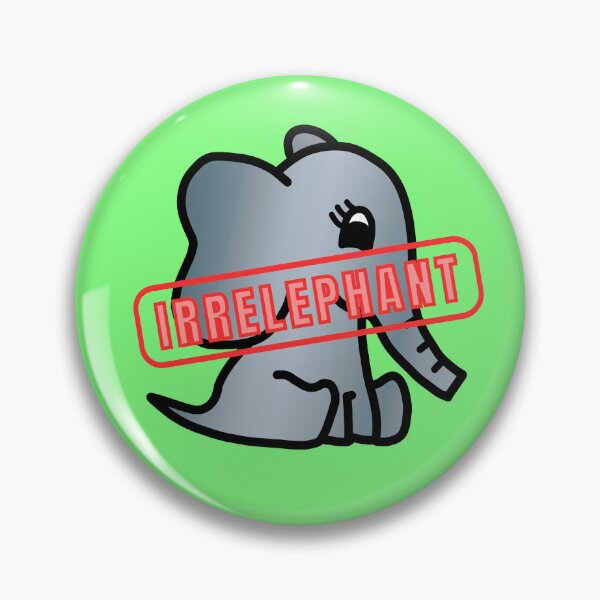 Item preview, Irrelephant - Elephant Pun with Cute Little Baby Elephant designed and sold by LadySquiggle.