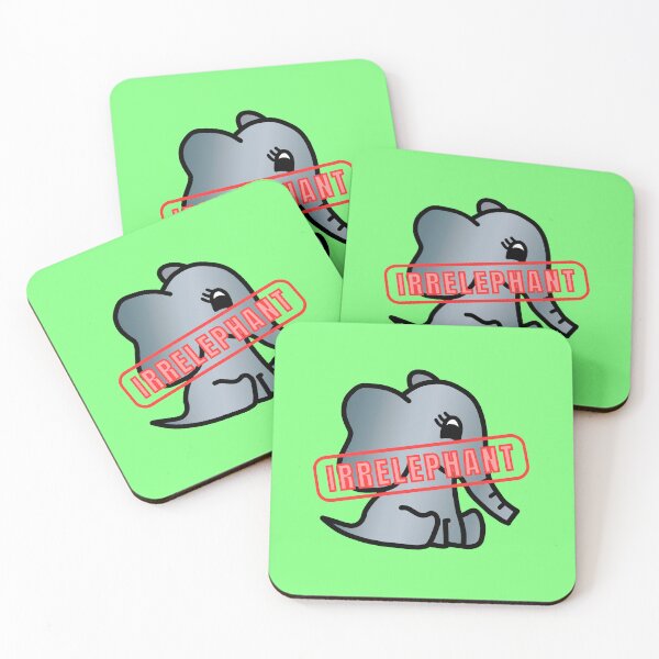Item preview, Irrelephant - Elephant Pun with Cute Little Baby Elephant designed and sold by LadySquiggle.