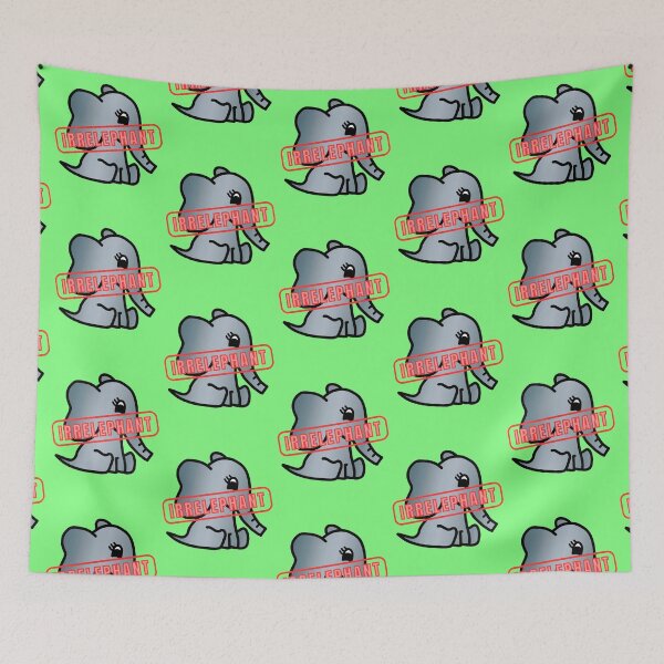 Item preview, Irrelephant - Elephant Pun with Cute Little Baby Elephant designed and sold by LadySquiggle.