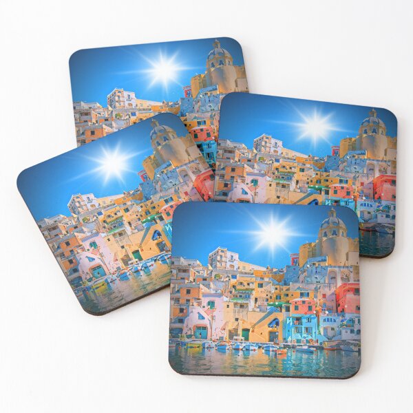 Item preview, Seaside Village Art Print - For a beach house, decorating print. designed and sold by Wentoo.