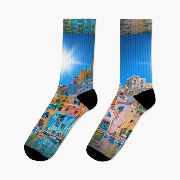 Item preview, Seaside Village Art Print - For a beach house, decorating print. designed and sold by Wentoo.