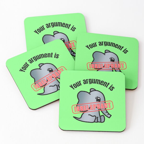Item preview, Your Argument is Irrelephant - Elephant Pun with Cute Little Baby Elephant designed and sold by LadySquiggle.